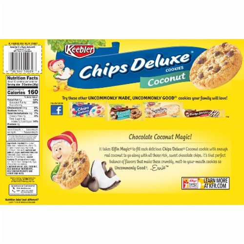 Keebler Chips Deluxe Coconut Cookies Perspective: back