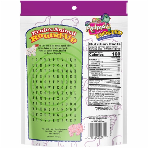 Keebler Frosted Animal Cookies Perspective: back