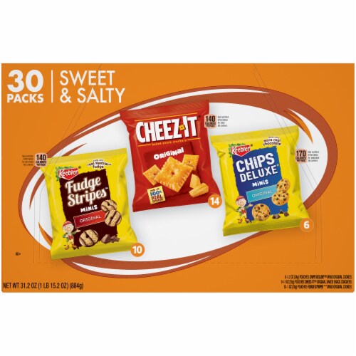 Keebler® Cookies and Cheeze-Itz® Baked Snack Crackers Sweet & Salty Snack Variety Pack Perspective: back