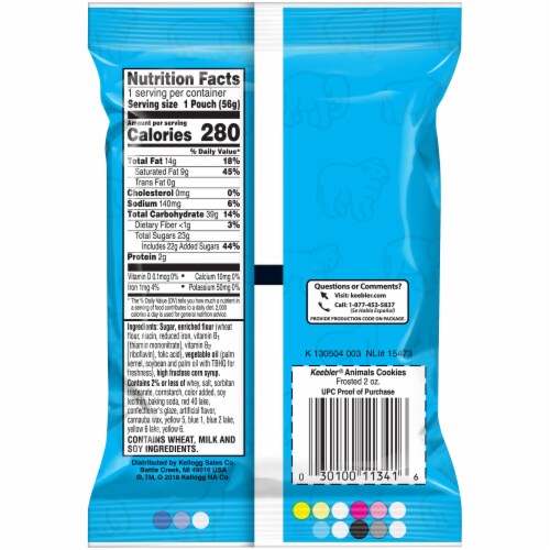 Keebler® Frosted Animal Crackers Perspective: back