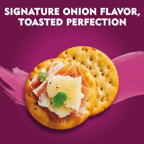 Toasteds Savory Onion Snack Crackers Perspective: back