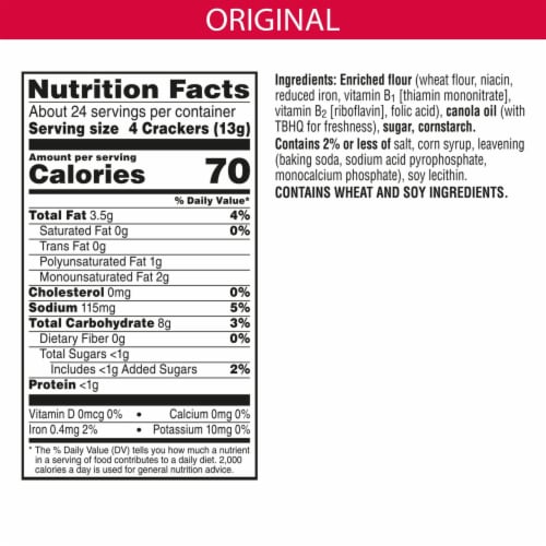 Kellogg's Town House Original Dippers Crackers Perspective: back