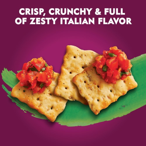 Toasteds Flatbreads Italian Herb Snack Crackers Perspective: back