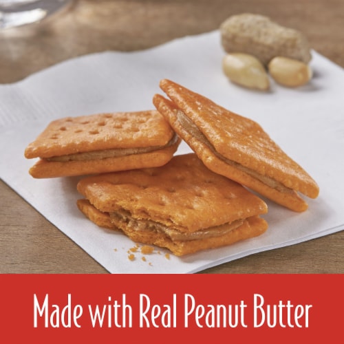Keebler Cheese and Peanut Butter Sandwich Snack Crackers Perspective: back