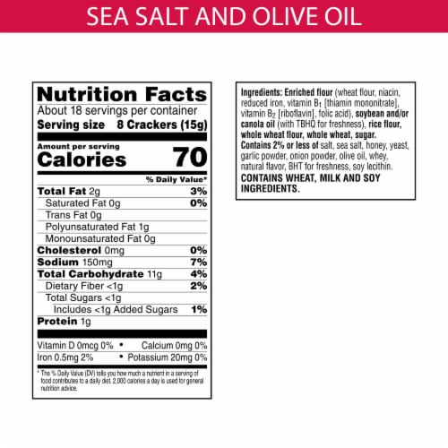 Town House® Flatbread Crisps Sea Salt and Olive Oil Oven Baked Snack Crackers Perspective: back