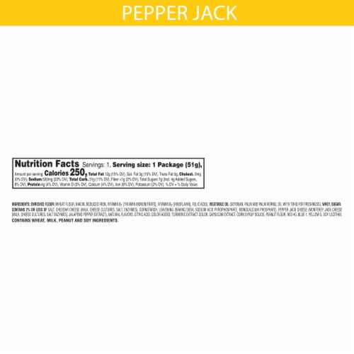 Kellogg's Keebler Pepper Jack Sandwich Crackers Big Snack Pack Perspective: back