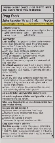 PediaCare® Children's Grape Liquid Acetaminiphen Perspective: back