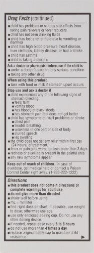 PediaCare® Children's Berry Liquid Ibuprofen Perspective: back