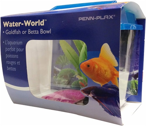 Penn-Plax Goldfish Betta Fish Bowl With Decorations Plastic 1.25 Gallon Bowl  With Lid, 1 each - Foods Co.