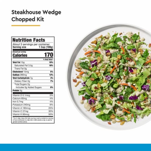 Taylor Farms® Steakhouse Wedge Chopped Salad Kit Bag Perspective: back