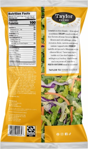 Taylor Farms® Salsa Ranch Chopped Salad Kit Bag Perspective: back