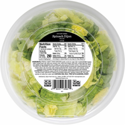 Taylor Farm Spinach Farm Salad Perspective: back