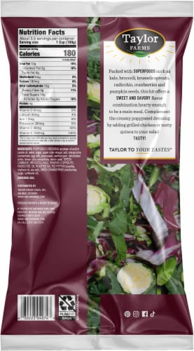 Taylor Farms® Sweet Kale Chopped Salad Kit Perspective: back
