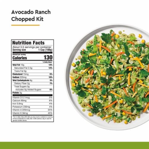 Taylor Farms® Avocado Ranch Chopped Salad Kit Perspective: back
