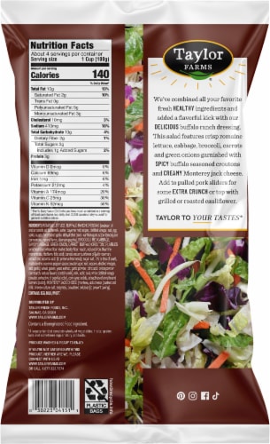 Taylor Farms® Avocado Ranch Chopped Salad Kit Bag, 12.8 oz - Fry's Food  Stores