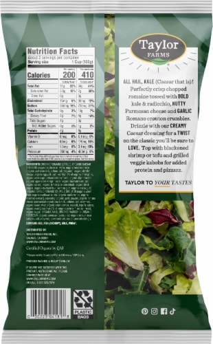 Taylor Farms® Organic Kale Caesar Chopped Salad Kit Perspective: back