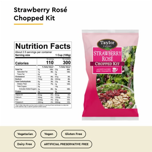 Taylor Farms® Strawberry Rose Chopped Salad Kit Perspective: back