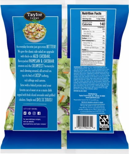 Taylor Farms® Cheesy Ranch Salad Kit Perspective: back