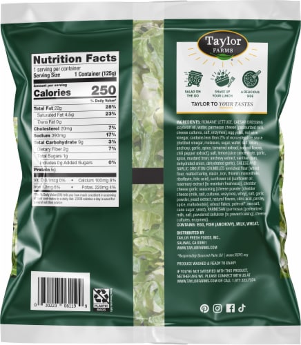 Taylor Farms® Mini Chopped Caesar Salad Bagged Kit Perspective: back