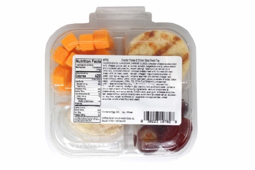 Taylor Farms® Cheddar Cheese & Chicken Salad Snack Tray Perspective: back