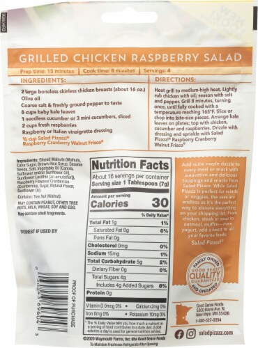 Good Sense® Salad Pizazz!® Raspberry Cranberry Walnut Frisco® Salad Toppings Perspective: back