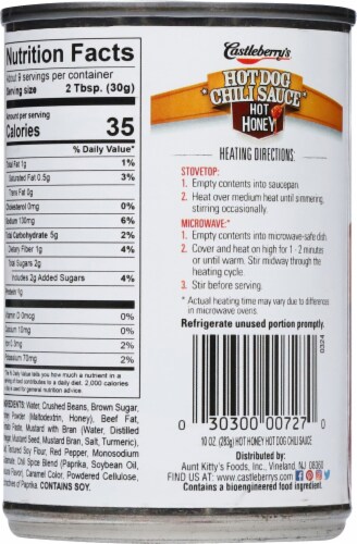 Catleberry's® Hot Honey Hot Dog Chili Sauce Perspective: back