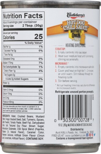 Catleberry's® Mustard & Onion Hot Dog Chili Sauce Perspective: back