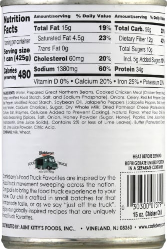 Castleberry's® Food Truck Favorites Adobo Lime White Chicken Chili Perspective: back
