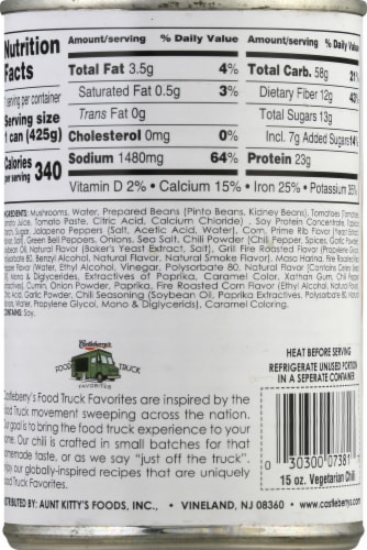 Castleberry's® Food Truck Favorites Fire Roasted Vegetarian Chili Perspective: back