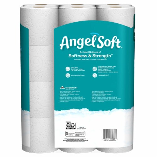 Angel Soft Double Roll Bath Tissue 24 Count Perspective: back