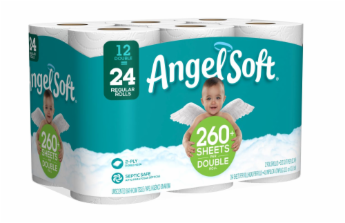 Angel Soft Double Roll Bath Tissue Perspective: back