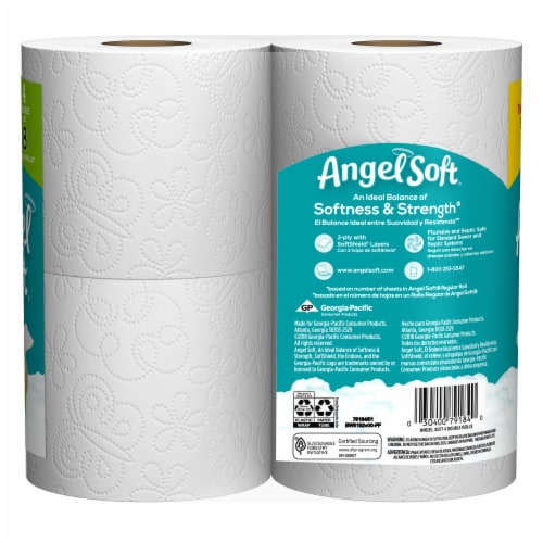 Angel Soft Double Roll Bath Tissue, 4 rolls - Foods Co.