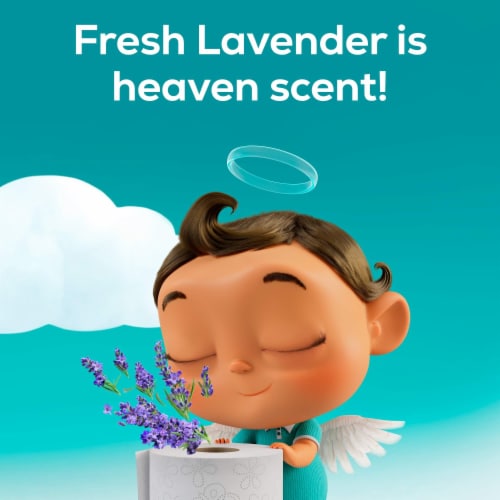 Angel Soft® Lavender Scented Tube Mega Roll Toilet Paper Perspective: back