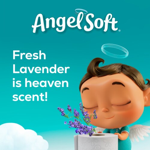 Angel Soft® Scented Tube Toilet Paper Fresh Lavender Mega Rolls Perspective: back