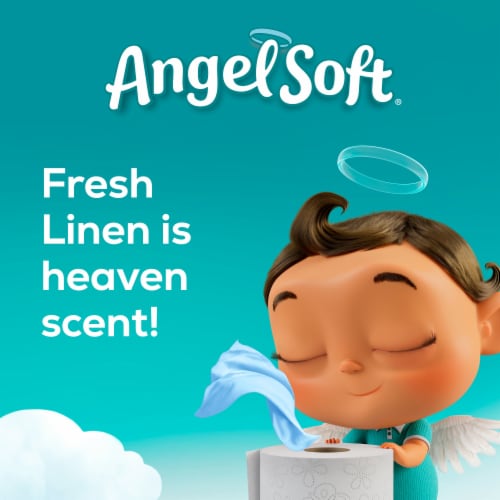 Angel Soft® Toilet Paper Fresh Linen Scented Tube Mega Rolls Perspective: back