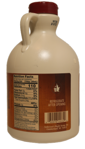 Anderson's Pure Maple Syrup Perspective: back