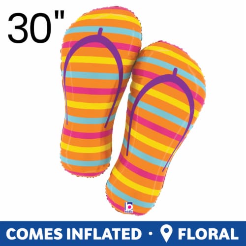 Summer Flip Flops Helium Filled Balloon Perspective: back