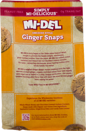Mi-Del Ginger Snaps Cookies Perspective: back