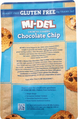Mi-Del® Gluten-Free Chocolate Chip Cookies Perspective: back