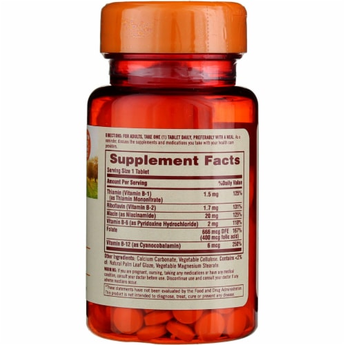 Sundown Naturals B Complex Energy Support Tablets Perspective: back