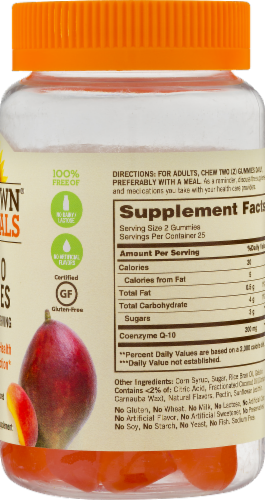 Sundown Naturals Co Q-10 Peach Mango Flavored Gummies Perspective: back