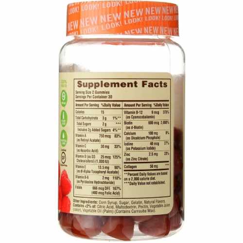 Sundown Naturals Women's Multivitamin Raspberry Flavored Gummies Perspective: back