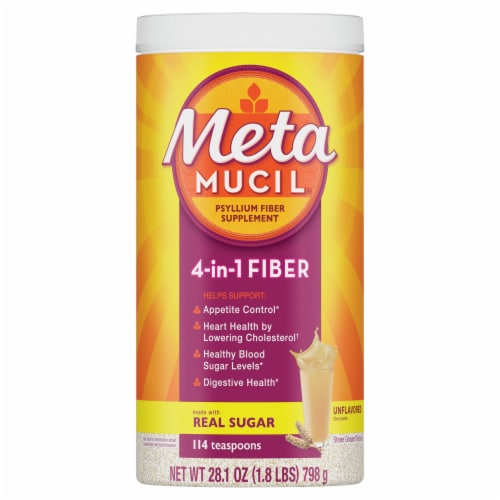Metamucil Daily Psyllium Husk Powder Supplement Perspective: back