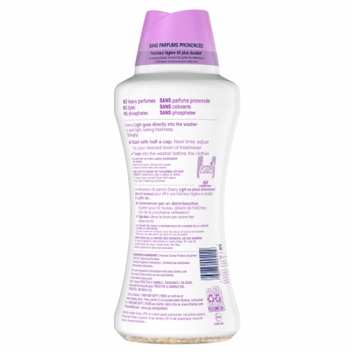 Downy Light White Lavender Laundry Scent Booster Beads Perspective: back