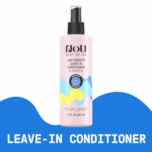 NOU Low Porosity Leave-In Conditioner with Coconut Oil for Curly and Coily Hair Perspective: back