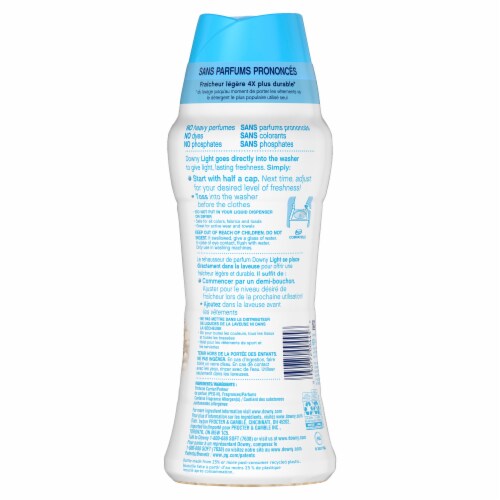 Downy Light Ocean Mist Laundry Scent Booster Beads Perspective: back