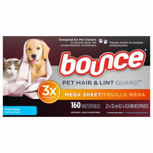 Bounce Pet Fresh Mega Dryer Sheets Perspective: back
