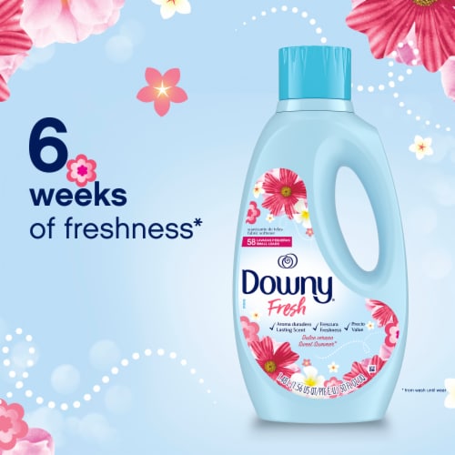 Downy Fresh Sweet Summer Liquid Fabric Sotfener Non Concentrated Perspective: back