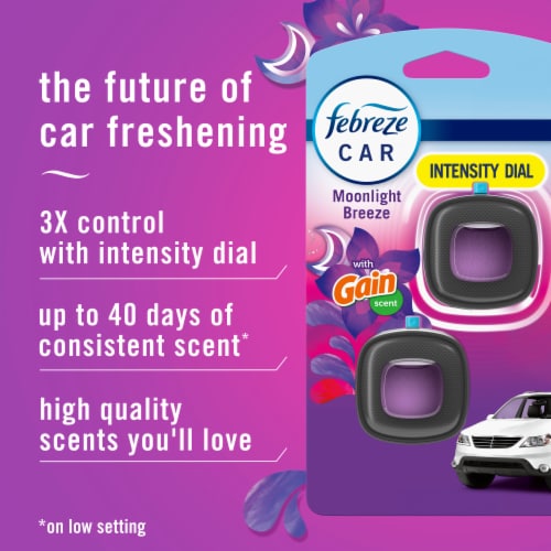 Febreze Car Gain Moonlight Breeze Scent Air Freshener Vent Clip Perspective: back