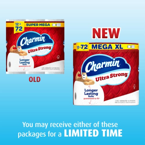 Charmin Ultra Strong Super Mega Roll Toilet Paper Perspective: back